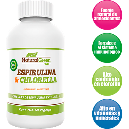 ESPIRULINA Y CHLORELLA 60 CAPS